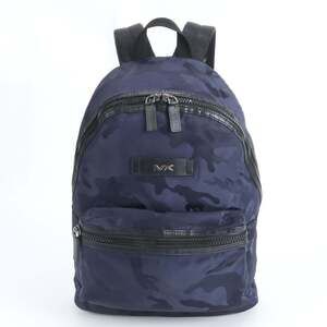 Michael Kors Camouflage Leather and Nylon Backpack in Navy for Men